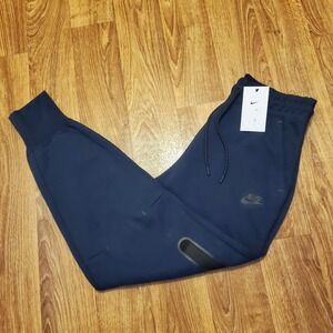 Nike Tech Pants Joggers Women Medium Blue Fleece Zip Pocket‎ DV6736-419 New